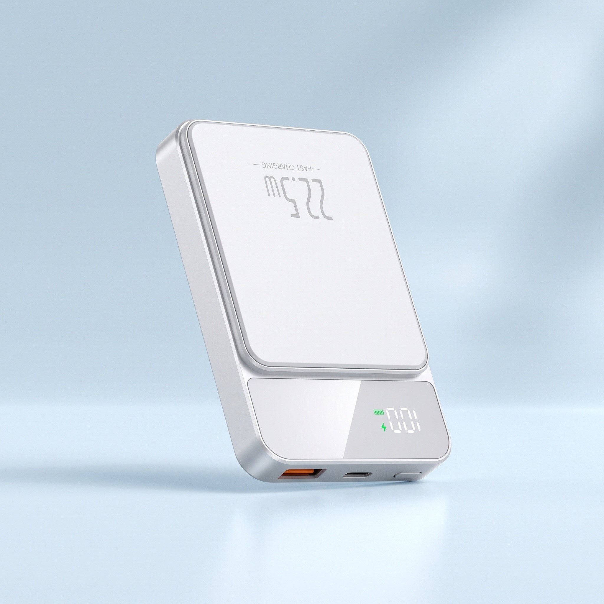 White CarryCharge magnetic power bank