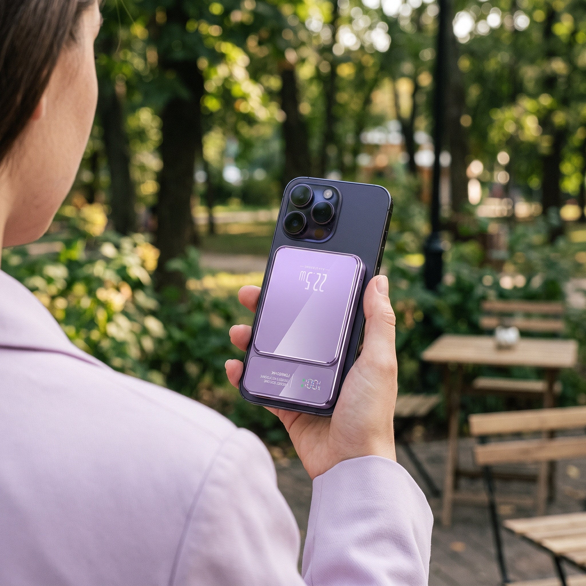Purple CarryCharge magnetic power bank
